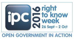 ipc 2016 right to know week 26 September - 2 October open government in action
