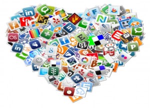 Social Media Heart Collage