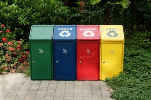 Trash Recycling with Disposal Containers